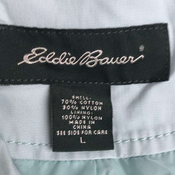 EDDIE BAUER SZ L trench jacket Stitching pattern. - Picture 8 of 8